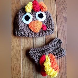 Crochet Newborn Turkey Set